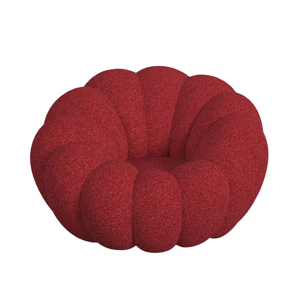 Bubble Red Swivel Chair and Ottoman