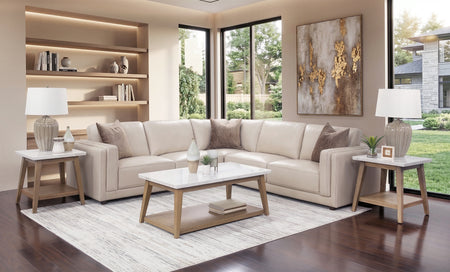 Callie Sectional 6 Piece Leather Living Room