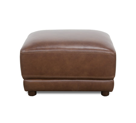 Callie Chestnut Leather Ottoman