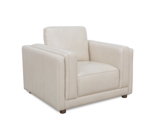 Callie Linen 3 Piece Leather Sofa, Loveseat, and Chair