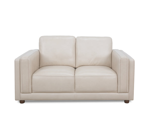 Callie Linen 3 Piece Leather Sofa, Loveseat, and Chair