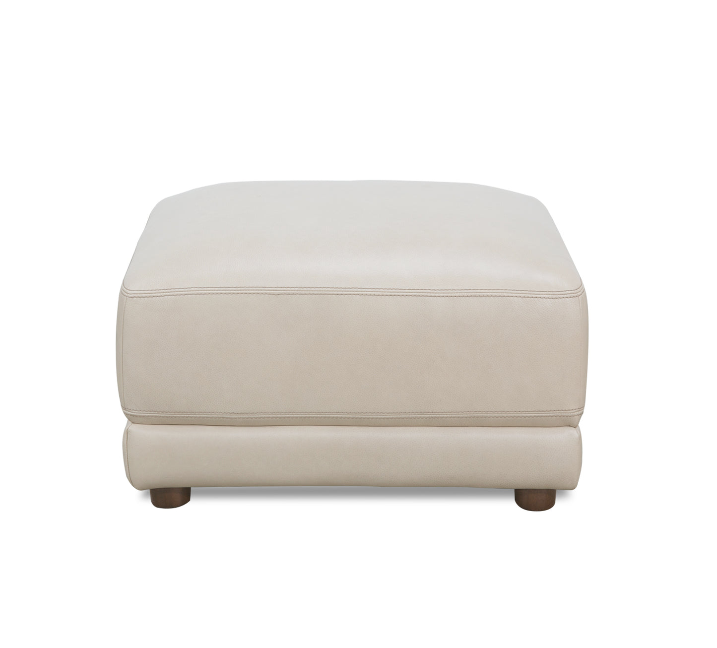 Callie Linen Leather Ottoman