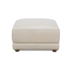 Callie Linen Leather Ottoman