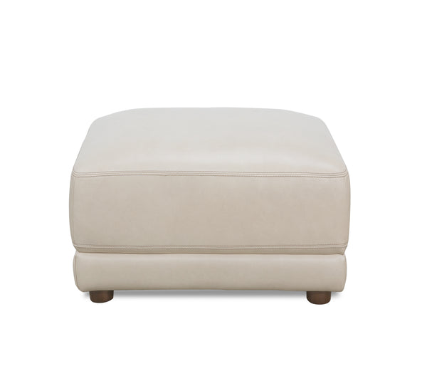 Callie Linen Leather Ottoman