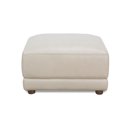 Callie Linen Leather Ottoman