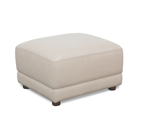 Callie Linen Leather Ottoman