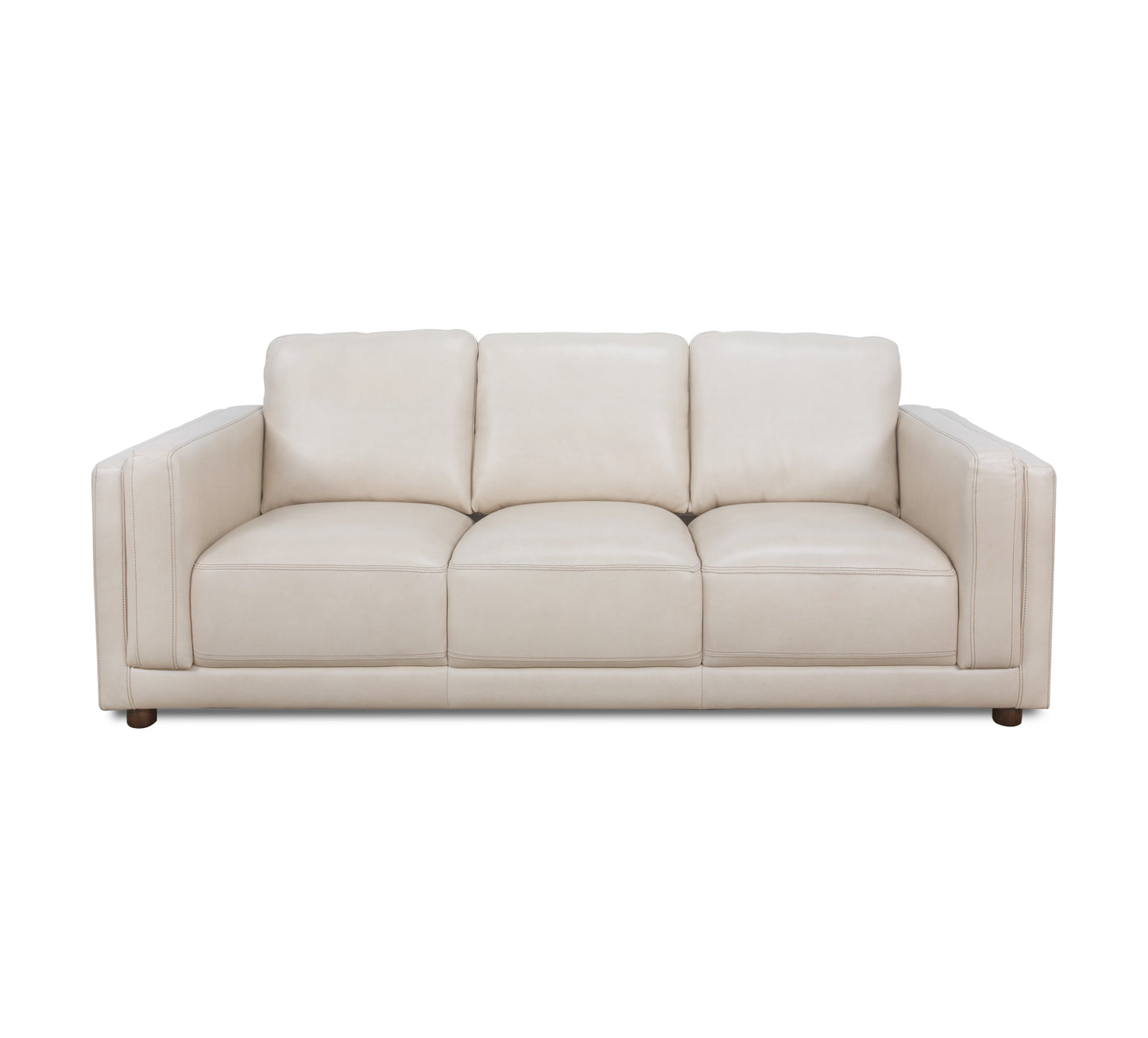 Callie Linen 3 Piece Leather Sofa, Loveseat, and Chair