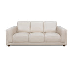 Callie Linen 3 Piece Leather Sofa, Loveseat, and Chair