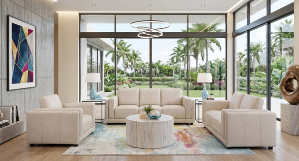 Callie Linen Leather Sofa