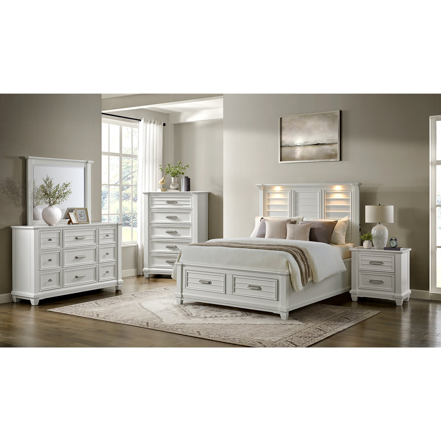 5P Queen Storage Bedroom