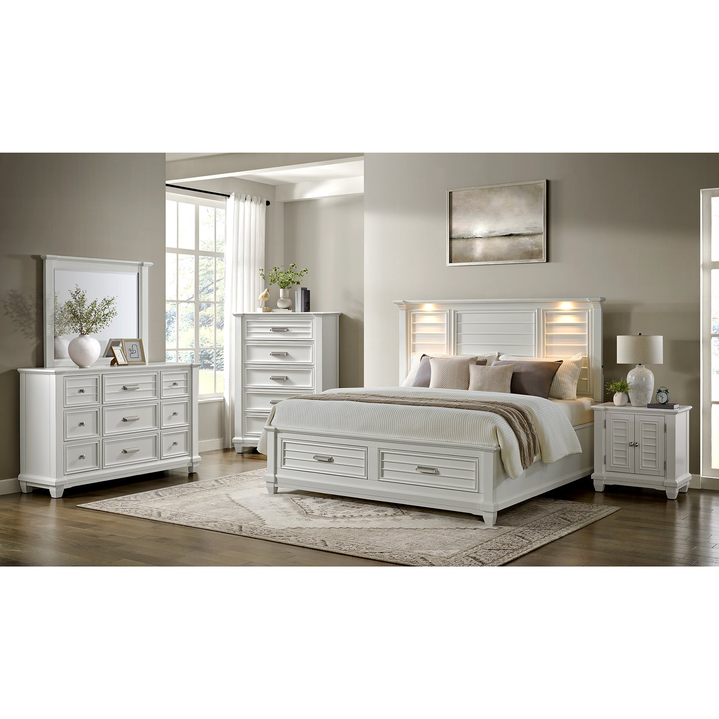 5PC King Storage Bedroom