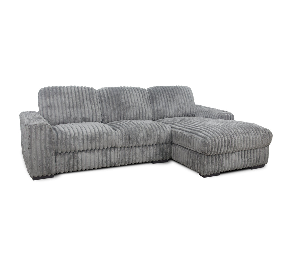 Chunky 2 Piece Sectional with Right Arm Facing Chaise