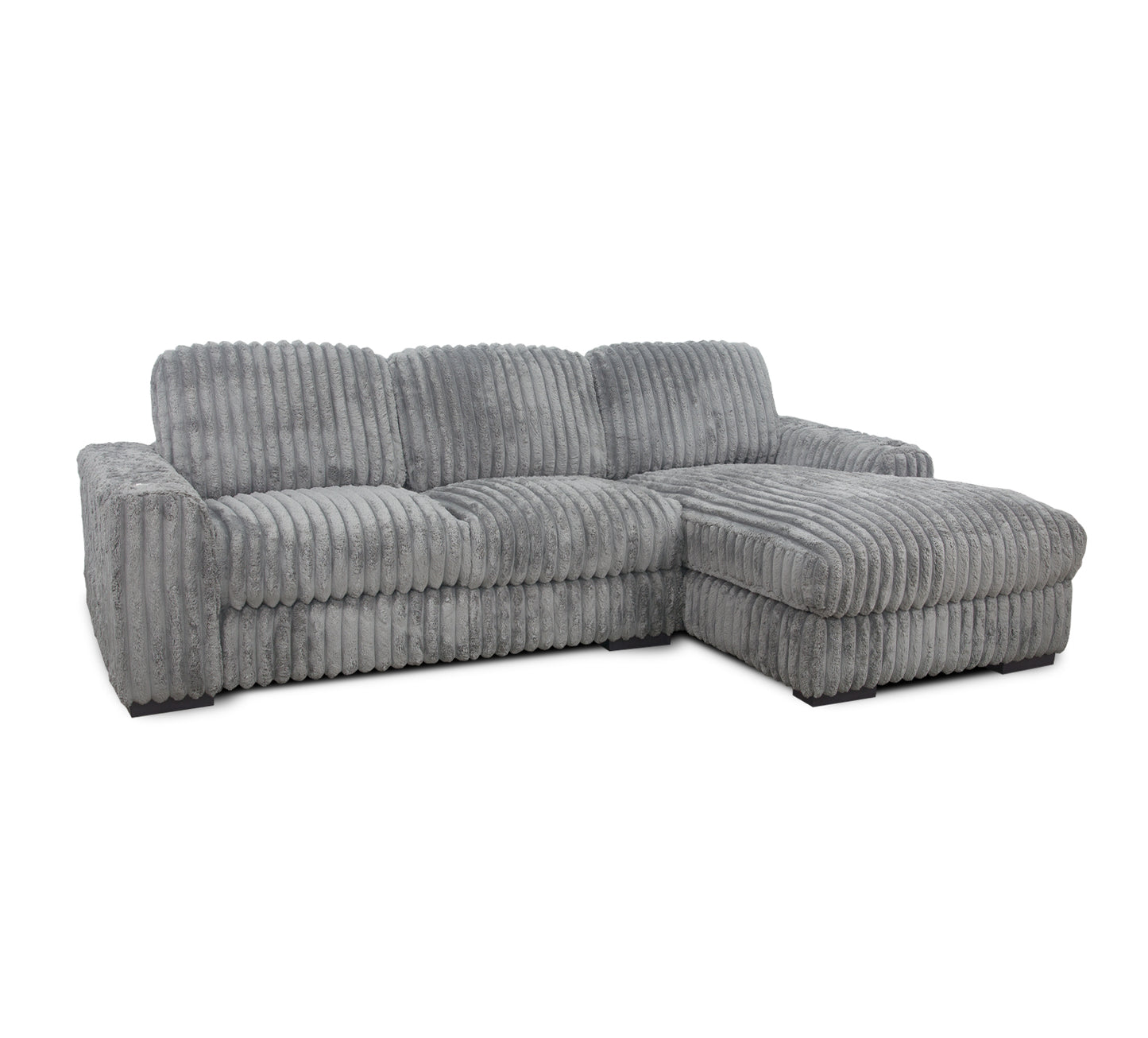 Chunky 2 Piece Sectional with Right Arm Facing Chaise