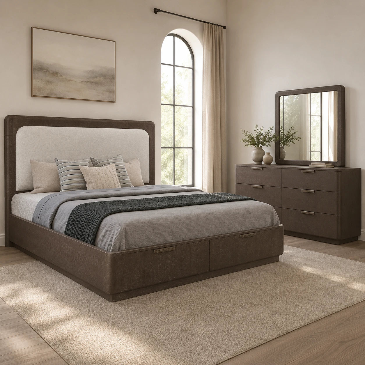 Circa Dark 5 Piece Queen Storage Bedroom