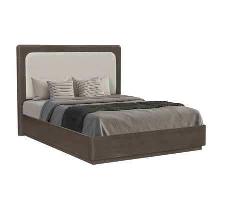 Circa Dark Queen Upholstered Panel Bed