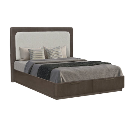 Circa Dark Queen Upholstered Storage Bed