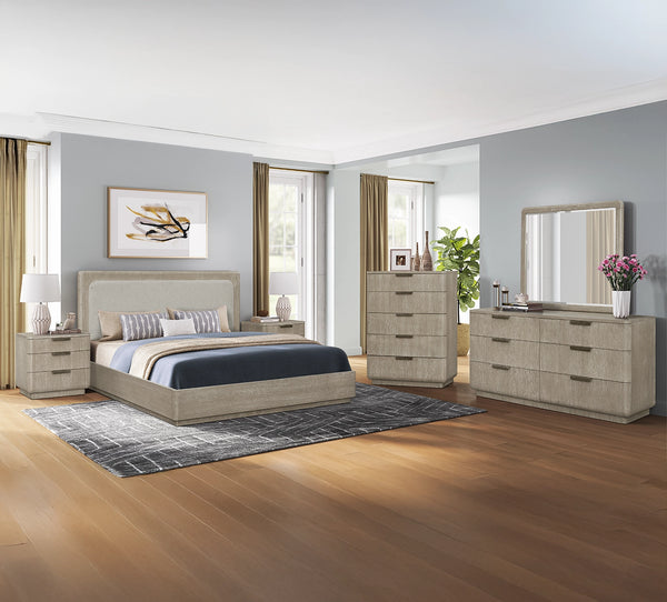 Circa Light 5 Piece King Panel Bedroom
