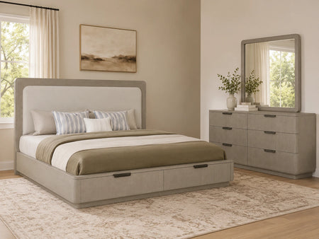 Circa Light 5 Piece King Upholstered Storage Bedroom