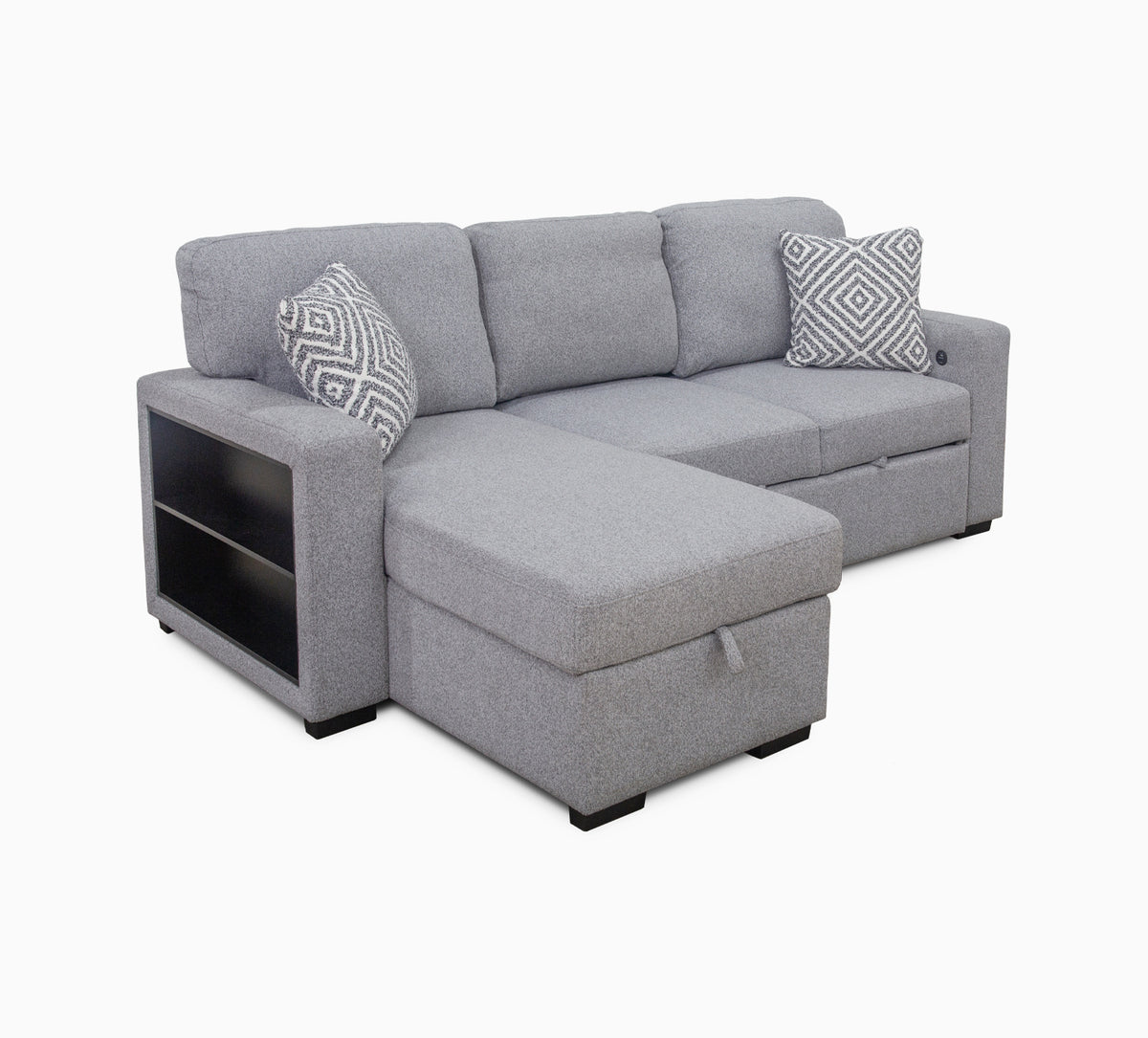 Storage Chalse Taylor 2 Piece Pop-Up Sleeper w-Storage Arms & Storage Chaise – Kane's ...