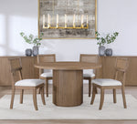 Colvin Natural 5 Piece Wood Top Dining Set with Cane Back Side Chairs