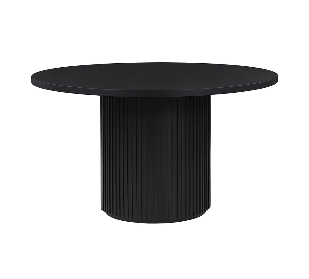 Colvin Black 5 Piece Wood Top Dining Set with Upholstered Side Chairs