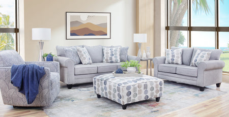 Sofá de 3 piezas, loveseat y sillón reclinable giratorio Confetti