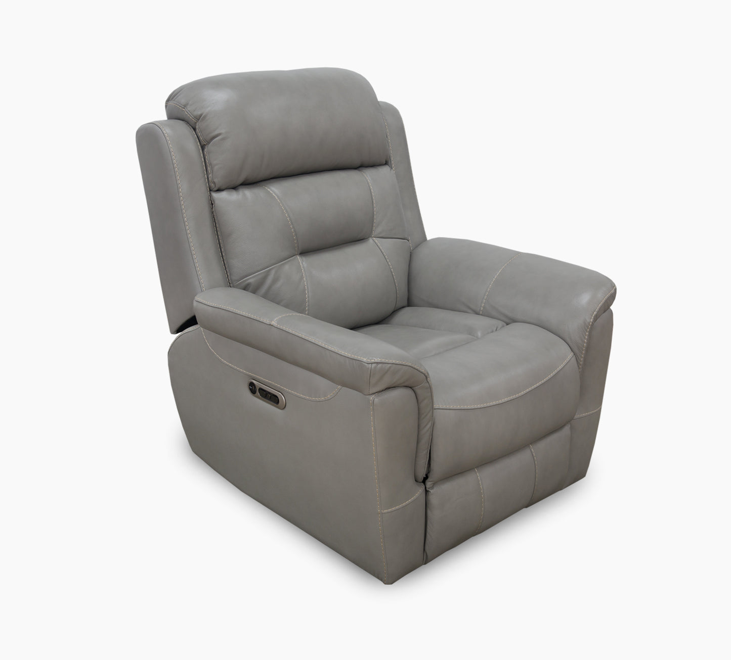 Connor Platinum Power Leather Recliner with Power Headrest