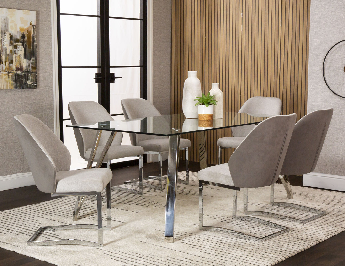 Carlo 5 Piece Dining Set with Carlo Chairs