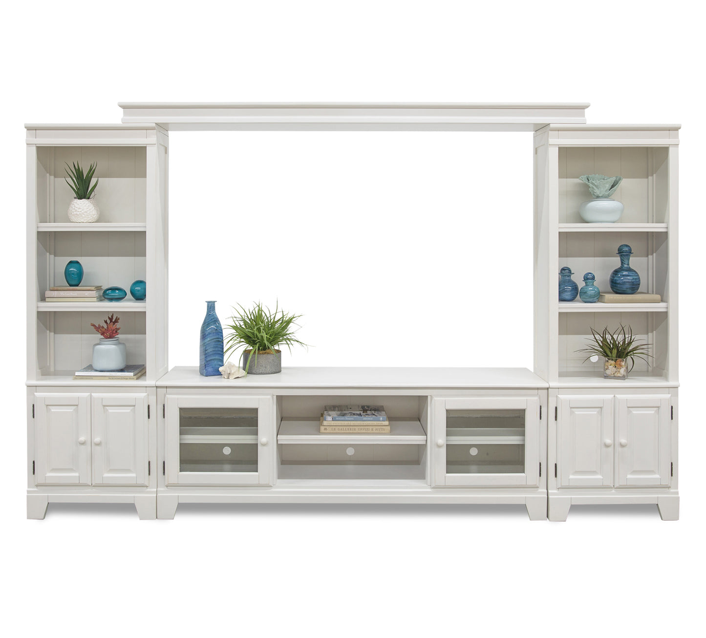 Crescent Bay II 4 Piece Wall Unit with 72" TV Console