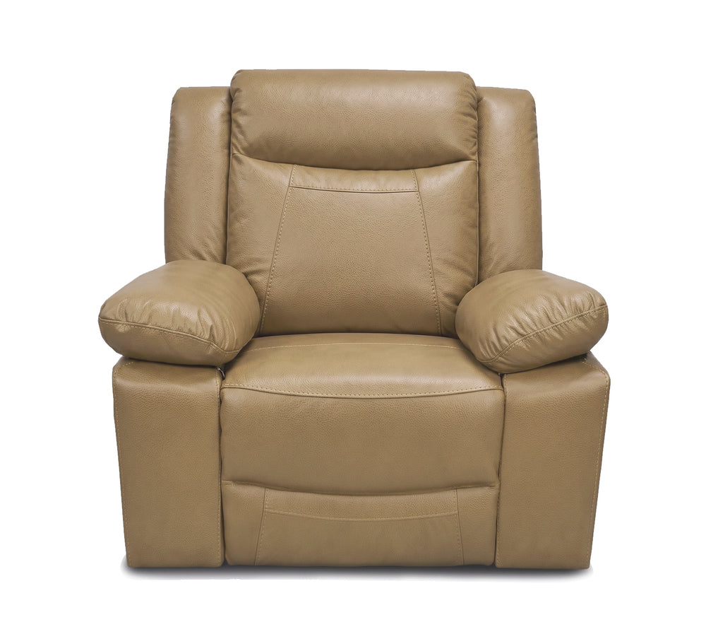 Dallas Saddle Leather Power Glider Recliner with Power Headrest