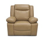 Dallas Saddle Leather Power Glider Recliner with Power Headrest