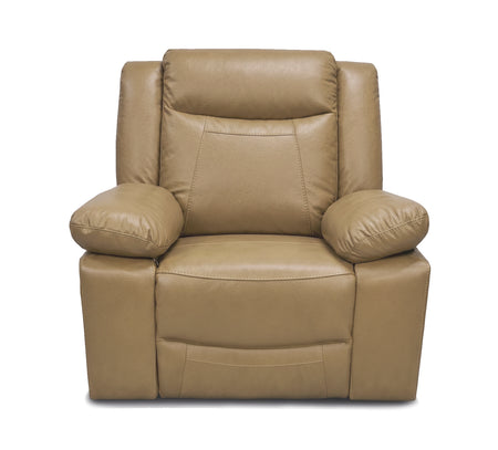Dallas Saddle Leather Power Glider Recliner with Power Headrest