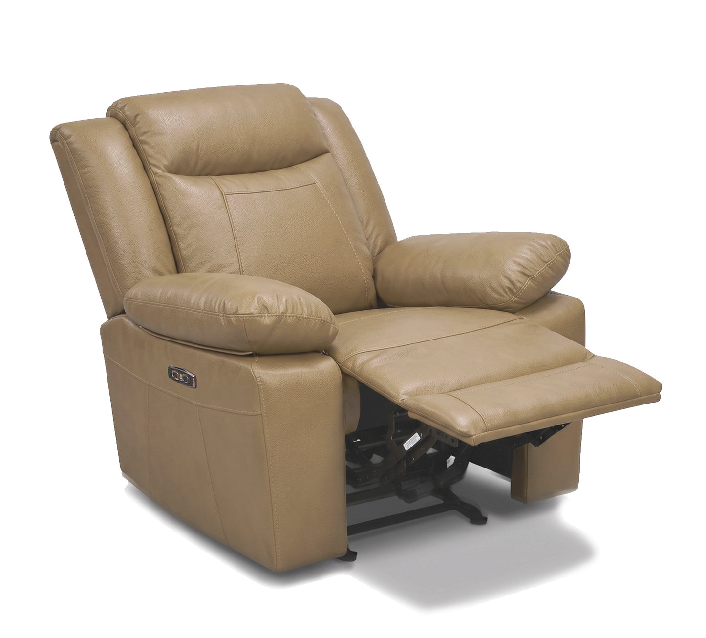 Dallas Saddle Leather Power Glider Recliner with Power Headrest