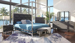 Cama con dosel tamaño king Dante Graphite