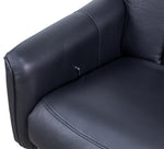 Davy Leather Swivel Chair & Ottoman