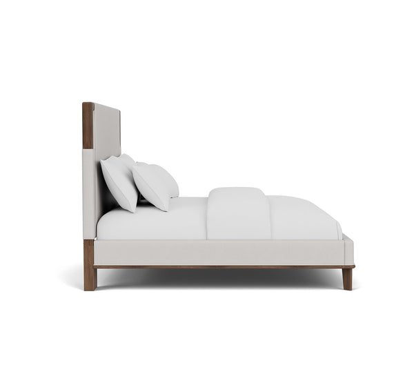 Delia Walnut King Panel Bed