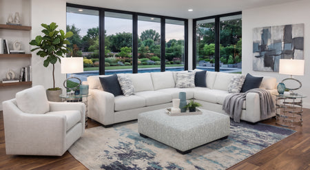 Desi 2 Piece Sectional and Cocktail Ottoman