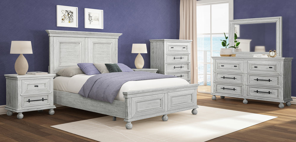 Dormitorio con paneles de cinco piezas Hyde Park Light Queen 