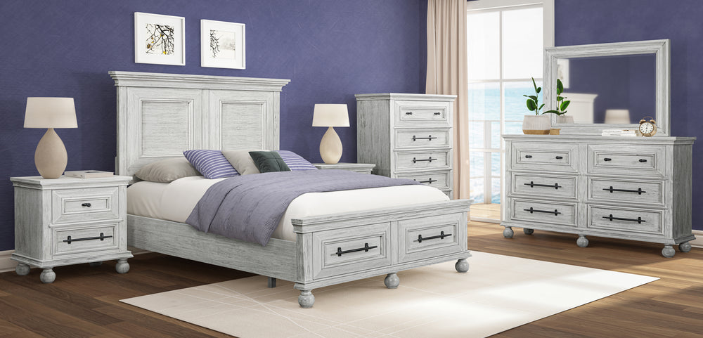 Dormitorio con 5 piezas y espacio de almacenamiento Hyde Park Light Queen 