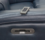 Oscar 6 Piece Leather Zero Gravity Triple Power Sectional with Left and Right Arm Facing Recliners, Armless Chair, Wedge, Armless Recliner, and Storage Console