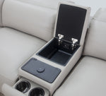 Blaise 7 Piece Leather Dual Power Sectional with Storage Console and Cooling Console