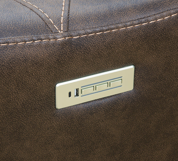 Diamond 6 Piece Triple Power Reclining Sectional with Left Arm Facing Chaise