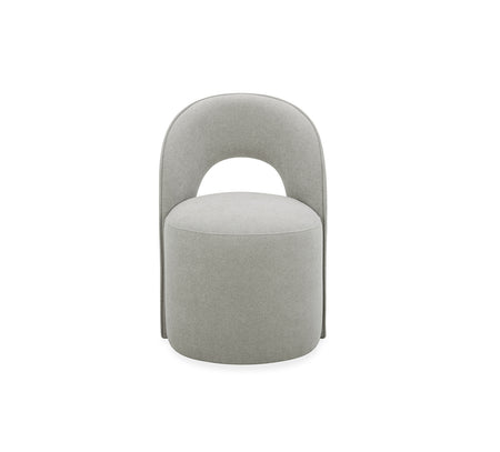 Silla giratoria tapizada con respaldo abierto Mii Dove