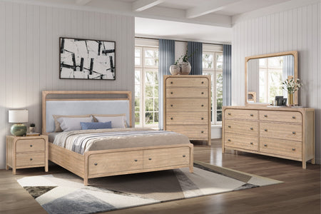 Easton 5 Piece King Upholstered Storage Bedroom