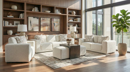 Sofá de 4 piezas Elenor, loveseat, silla y otomana de cóctel