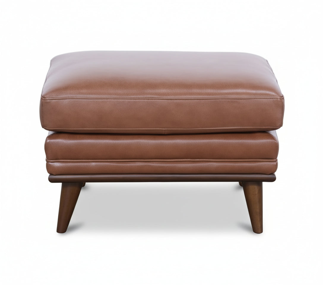 Emmitt Saddle II Leather Ottoman