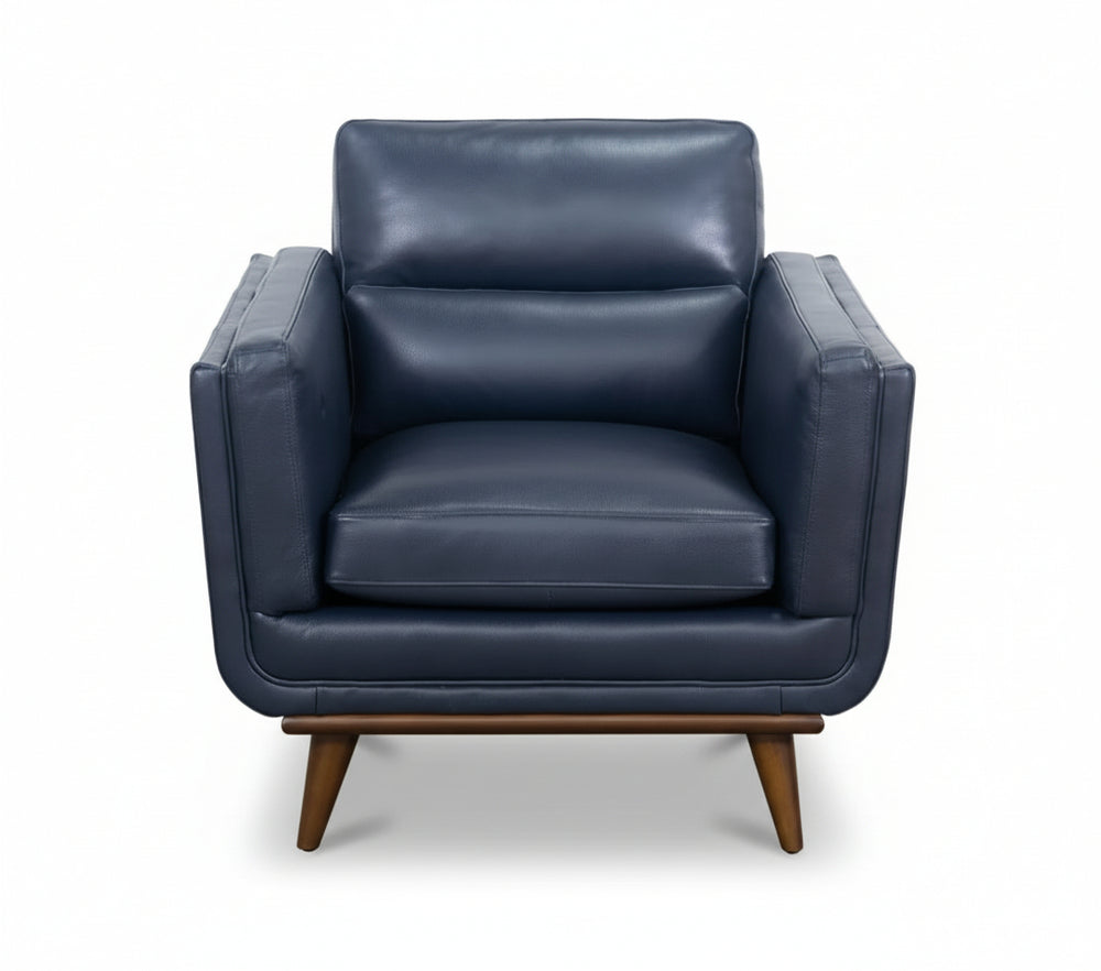 Emmitt Navy II Leather Chair