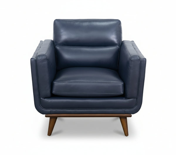 Emmitt Navy II Leather Chair