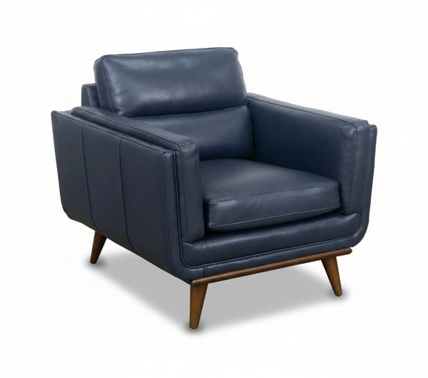 Emmitt Navy II Leather Chair