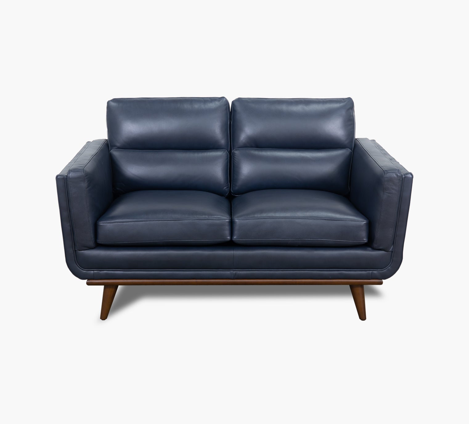 Emmitt Navy II 3 Piece Leather Sofa, Loveseat, and Chair – Kane's